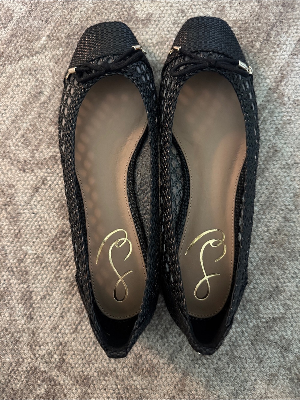 Sam Edelman Black Woven Ballet Flats - Women